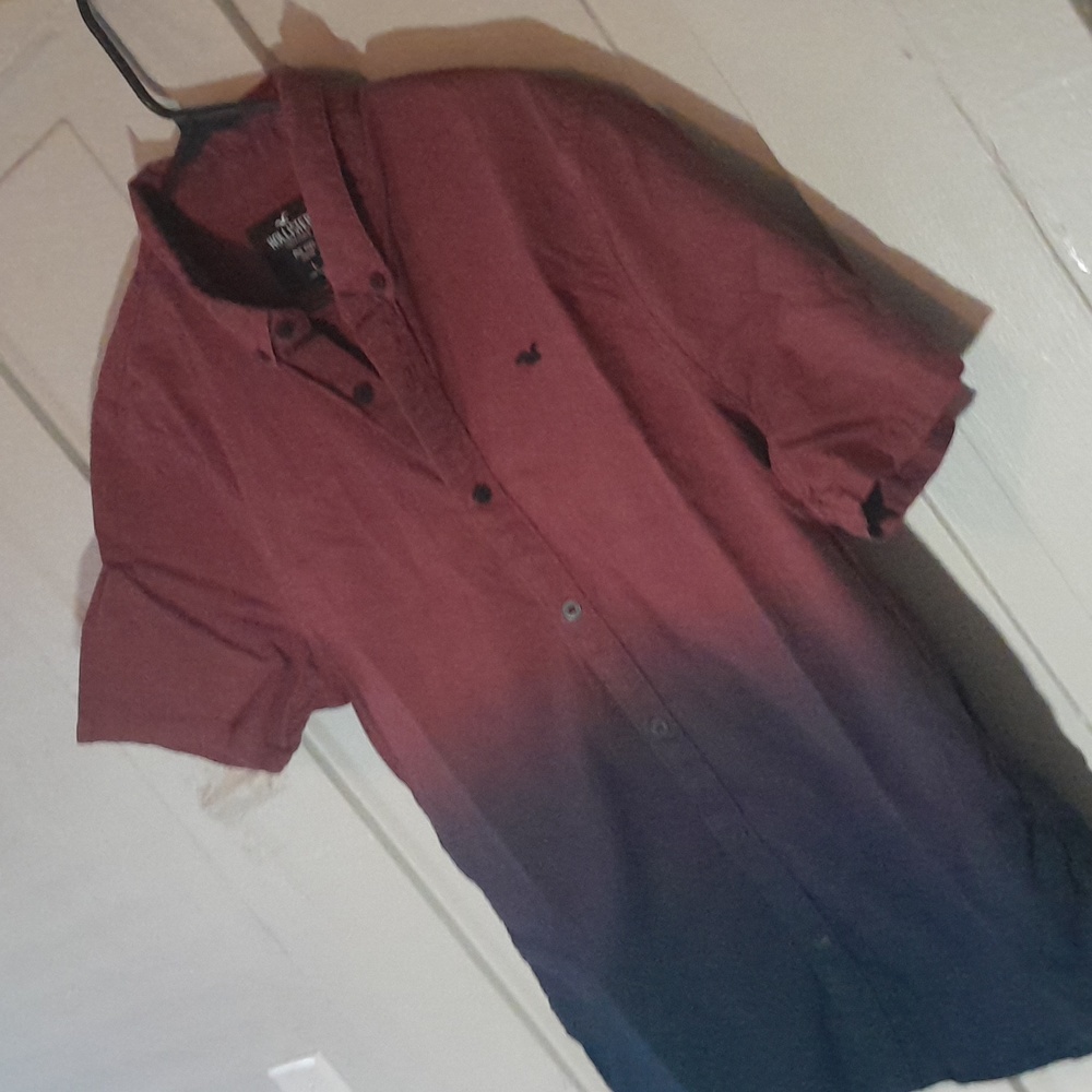Hollister 2-Tone Button Up LG Tshirt